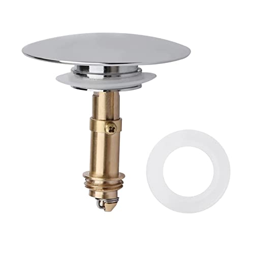 66mm Waschbecken-Ablassschraube, Messing, Chrom, mit Pop-Up-Schraube, klick-Klack-Steckbolzen für Waschbeckenhahn, Druckknopf, Ablaufgarnitur, Badezimmer-Pop-Up-Stöpsel 66mm Waschbecken-Ablassschraube, Messing, Chrom, mit Pop-Up-Schraube, klick-Klack-Steckbolzen für Waschbeckenhahn, Druckknopf, Ablaufgarnitur, Badezimmer-Pop-Up-Stöpsel von xinsheng