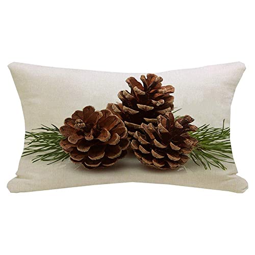 Kissenhülle Dekorative Sofakissen Für Wohnzimmer 40X60Cm Braun Weihnachten Tannenzapfen Nadeln Feiertage Natur Tanne Weihnachten Wald Anordnung Immergrüne Pflanze Kissenbezüge von xingtaizouyuedianzishangwuyouxiangongsi2