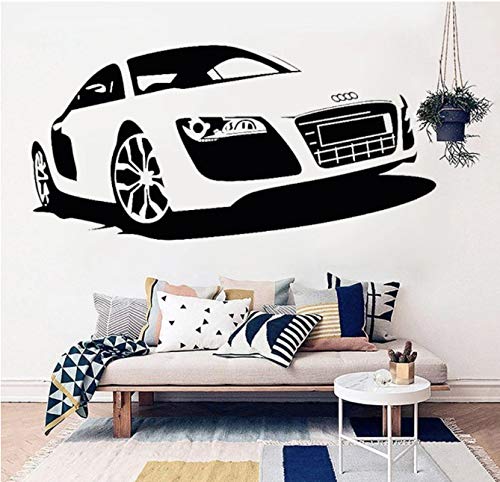 xingzhi Audi Rennwagen Wandaufkleber Vinyl Wohnkultur Automotive Auto Wandkunst Wandhaupt Jungen Raumdekoration Auto Shop Poster 57 * 117 cm von xingzhi