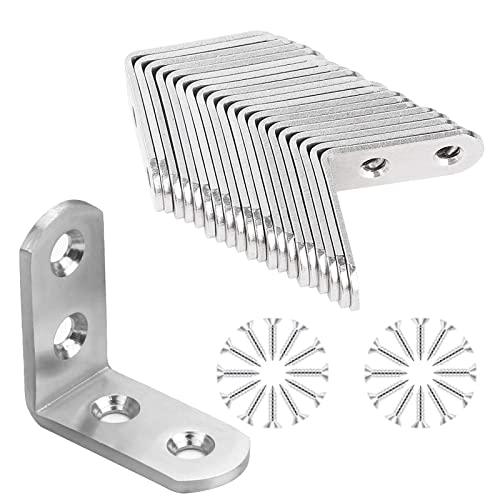 Pack of 20 Angle Brackets 40 x 40 mm L Angle Stainless Steel Angle Connector 90 Degree Furniture Angle with 80 Screws for Fixed Angle Bracket Mounting Bracket Pack of 20 Angle Brackets 40 x 40 mm L Angle Stainless Steel Angle Connector 90 Degree Furniture Angle with 80 Screws for Fixed Angle Bracket Mounting Bracket von xinsheng