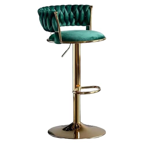Barhocker Höhenverstellbar 1er 2er 3er 4er 6er Set, Barstuhl Samt, Bar Stühle mit Lehne und Fußbank, Drehhocker 360°, Tresenhocker für Esszimmer Heimbar Kücheninsel, Belastbar 150kg,Grün,Set of 1 Barhocker Höhenverstellbar 1er 2er 3er 4er 6er Set, Barstuhl Samt, Bar Stühle mit Lehne und Fußbank, Drehhocker 360°, Tresenhocker für Esszimmer Heimbar Kücheninsel, Belastbar 150kg,Grün,Set of 1 von xinwanhong