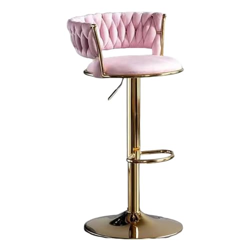 Barhocker Höhenverstellbar 1er 2er 3er 4er 6er Set, Barstuhl Samt, Bar Stühle mit Lehne und Fußbank, Drehhocker 360°, Tresenhocker für Esszimmer Heimbar Kücheninsel, Belastbar 150kg,Rosa,Set of 1 Barhocker Höhenverstellbar 1er 2er 3er 4er 6er Set, Barstuhl Samt, Bar Stühle mit Lehne und Fußbank, Drehhocker 360°, Tresenhocker für Esszimmer Heimbar Kücheninsel, Belastbar 150kg,Rosa,Set of 1 von xinwanhong