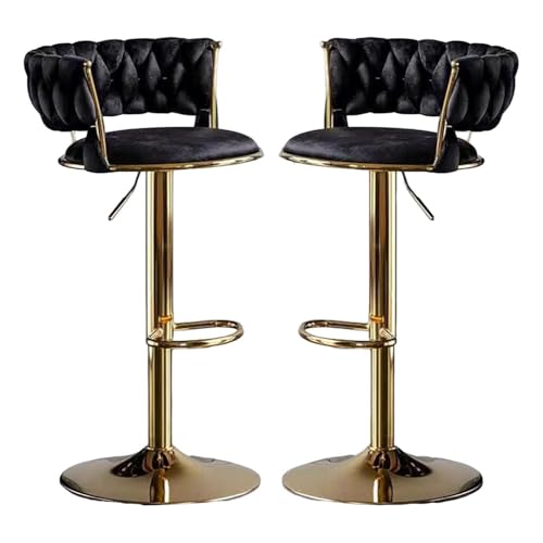 Barhocker Höhenverstellbar 1er 2er 3er 4er 6er Set, Barstuhl Samt, Bar Stühle mit Lehne und Fußbank, Drehhocker 360°, Tresenhocker für Esszimmer Heimbar Kücheninsel, Belastbar 150kg,Schwarz,Set of 2 Barhocker Höhenverstellbar 1er 2er 3er 4er 6er Set, Barstuhl Samt, Bar Stühle mit Lehne und Fußbank, Drehhocker 360°, Tresenhocker für Esszimmer Heimbar Kücheninsel, Belastbar 150kg,Schwarz,Set of 2 von xinwanhong