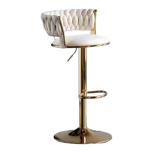Barhocker Höhenverstellbar 1er 2er 3er 4er 6er Set, Barstuhl Samt, Bar Stühle mit Lehne und Fußbank, Drehhocker 360°, Tresenhocker für Esszimmer Heimbar Kücheninsel, Belastbar 150kg,Weiß,Set of 1 Barhocker Höhenverstellbar 1er 2er 3er 4er 6er Set, Barstuhl Samt, Bar Stühle mit Lehne und Fußbank, Drehhocker 360°, Tresenhocker für Esszimmer Heimbar Kücheninsel, Belastbar 150kg,Weiß,Set of 1 von xinwanhong