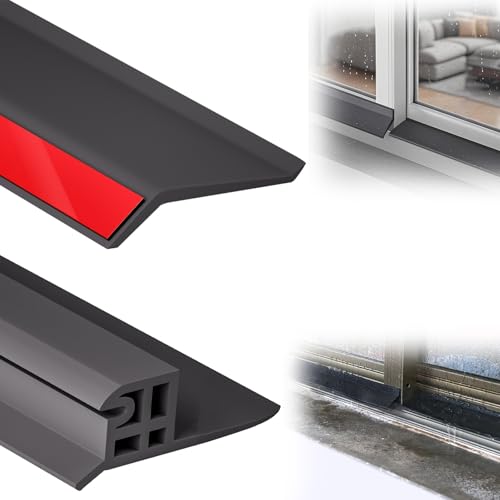 Xinzyxx 2er-Pack Regenabweiserstreifen für Fenster – Hochflexibles Gummimaterial, Gummi-Regenblocker Ohne Bohren, Flexibles Fenster-Regenschutz-Set, Verwendung an Schiebefenstern(5m(16.4ft)) von xinzyxx