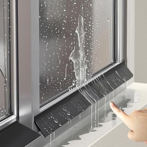 Xinzyxx Fenster-Abdichtung Für Regen, Fenster-Regenabweiser Gummi, Wasserdichte Fensterdichtung - Selbstklebend-Wetterbeständig - Schwarz-Biegsam - Schutz Vor Regenwasserrückstau(4m(13.1ft),5.5cm) von xinzyxx