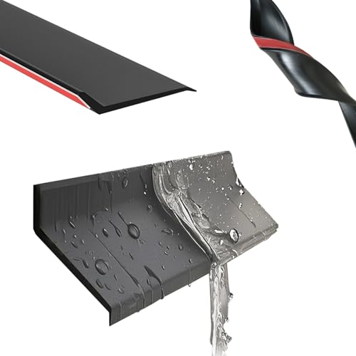 Xinzyxx Fenster-Abdichtung für Regen, Gummi-Fensterdichtung Regen, Zuschneidbare Gummidichtung ohne Bohren für vor Wassereintritt an Fensterrahmen & Fensterbänken, Starke Haftung(1.5m(4.9ft),5.5cm) von xinzyxx