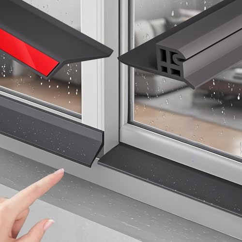 Xinzyxx Fenster-Dichtungsstreifen Gummi, Regenabweiser-Gummi-Set, Flexibles Fenster-Regenschutz-Set für Fenster, Schutz vor Regenwasserrückstau, Langlebig, Alterungsbeständig(1m(3.3ft)) von xinzyxx