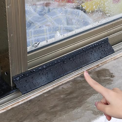 Xinzyxx Fensterabdichtung Gegen Regen, Gummi-Fensterdichtung Regen, Fenster-Abdichtung mit Kleber für Schiebefenstern, Schutz vor Regenwasserrückstau, Schwarz, Einfache Montage(2.5m(8.2ft),4.5cm) von xinzyxx