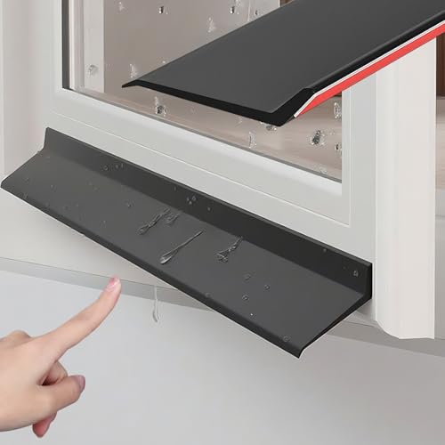 Xinzyxx Fensterabdichtung Gegen Regen, Zuschneidbare Gummidichtung Ohne Bohren, Fenster-Abdichtung mit Kleber, Langlebig und Wetterfest – Schutz vor Regenwasserrückstau(1m(3.3ft),5.5cm) von xinzyxx