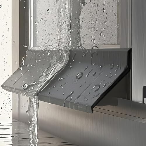 Xinzyxx Selbstklebende Gummi-Abdichtung Gegen Regenrückstau, Hochflexibles Gummimaterial, Gummi-Fensterdichtung Regen, Langlebig und Wetterfest, Starke Haftung, Vielseitig(1.5m(4.9ft),5.5cm) von xinzyxx