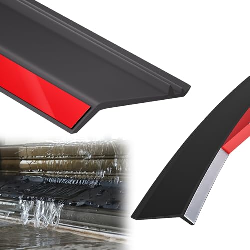 Xinzyxx Selbstklebender Regenumsteller für Fenster und Türen, Hochflexibles Gummimaterial, Wasserdichte Fensterbank-Wassersperre für Regenschutz, Tropfschutz für Türen und Fenster(5m(16.4ft),5.5cm) von xinzyxx