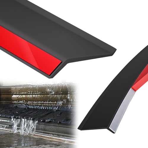 Xinzyxx Selbstklebender Regenumsteller für Fenster und Türen, Hochflexibles Gummimaterial, Wasserdichte Fensterbank-Wassersperre für Regenschutz, Tropfschutz für Türen und Fenster(1.5m(4.9ft),4.5cm) von xinzyxx