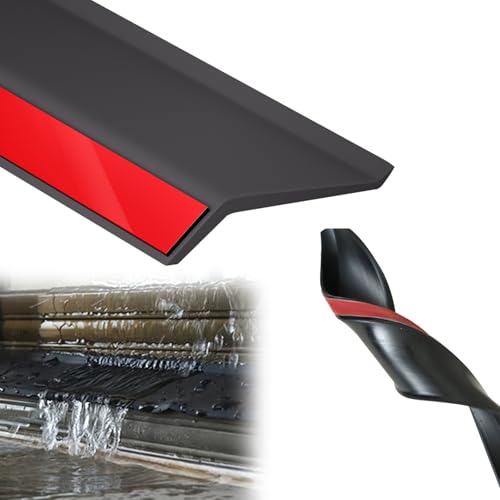 Xinzyxx Selbstklebender Regenumsteller für Fenster und Türen, Hochflexibles Gummimaterial, Wasserdichte Fensterbank-Wassersperre für Regenschutz, Tropfschutz für Türen und Fenster(2m(6.6ft),4.5cm) von xinzyxx