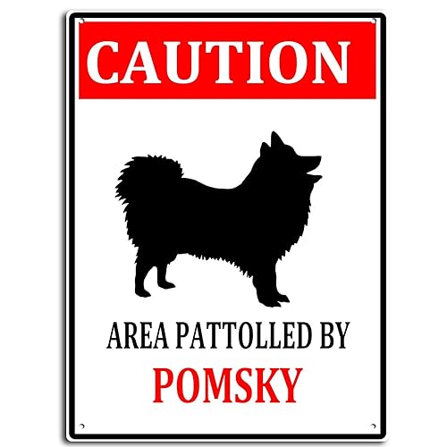 Patrolled By Pomsky Warnschild 15,2 x 20,3 cm von xitangyouyu