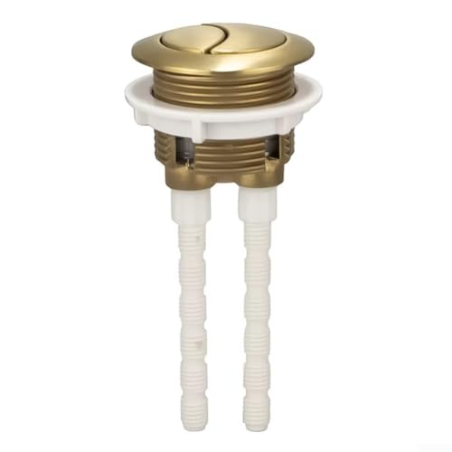 Ersatzknopf für WC-Spülkasten, Doppelspülung, gebürstetes Messing, goldfarben, 38 mm, WC-Spülventilknopf für Spülkasten-Reparatur Ersatzknopf für WC-Spülkasten, Doppelspülung, gebürstetes Messing, goldfarben, 38 mm, WC-Spülventilknopf für Spülkasten-Reparatur von xitoio