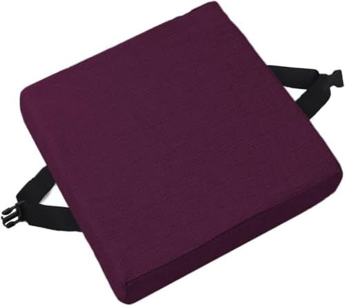 Rutschfeste Stuhl-Sitzpolster mit Bändern, bequeme Kissen für Esszimmer, Küche, Büro und Gartenstühle, mehrere (O13, 25 x 25 x 8 cm) von xitoio