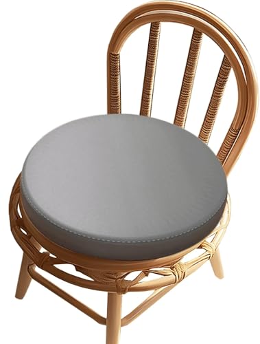xitoio Rundes Sitzkissen aus Kunstleder, Memory-Schaum, wasserdicht, rutschfest, für Esszimmer, Barhocker, Zuhause, Schule, Garten, erhältlich in 30 cm, 35 cm, 40 cm Durchmesser (S7, Durchmesser 35 x von xitoio