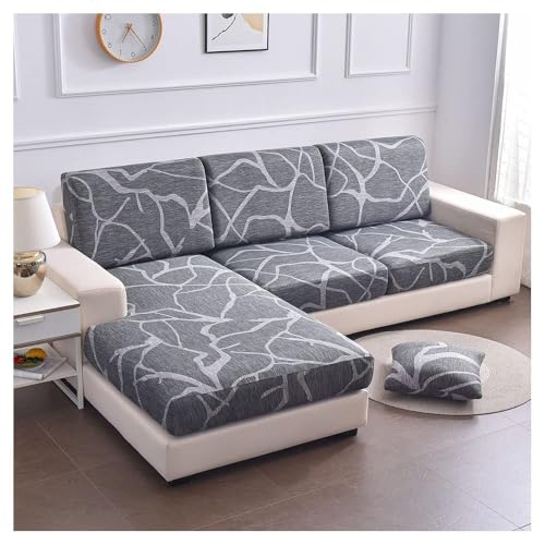 xitoio Rutschfester Stretch-Sofabezug für L/U-förmige Sofas, passend für 1/2/3/4-Sitzer, Couchkissenschutz (#18, 4-Sitzer, X (165–200 cm) von xitoio
