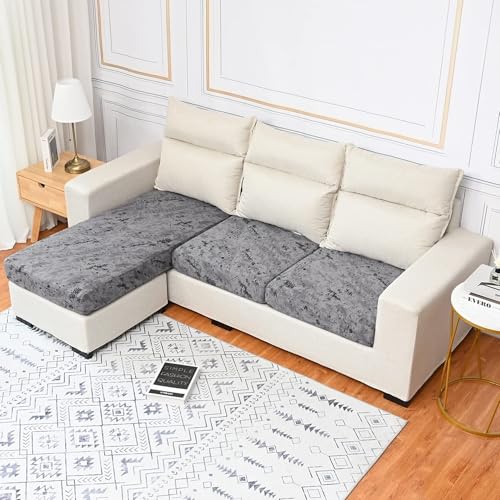 xitoio Rutschfester Stretch-Sofabezug für L/U-förmige Sofas, passend für 1/2/3/4-Sitzer, Couchkissenschutz (#20, 3 Sitze (150–190 cm) von xitoio