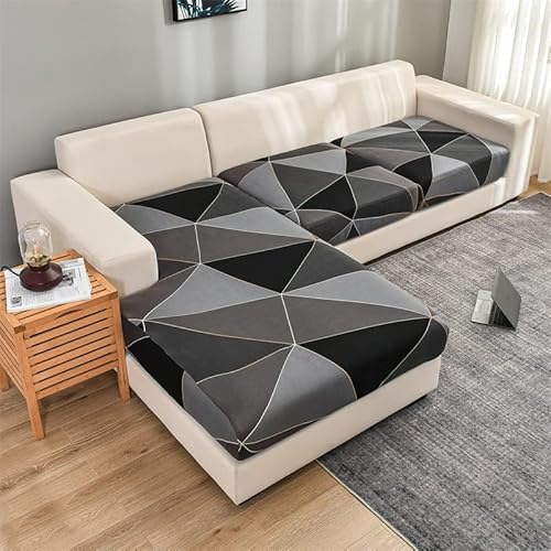 xitoio Rutschfester Stretch-Sofabezug für L/U-förmige Sofas, passend für 1/2/3/4-Sitzer, Couchkissenschutz (#24, 4 Sitze (230–280 cm) von xitoio