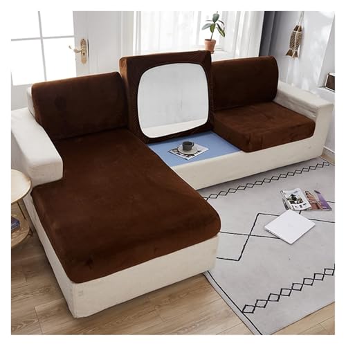 xitoio Rutschfester Stretch-Sofabezug für L/U-förmige Sofas, passend für 1/2/3/4-Sitzer, Couchkissenschutz (#33, 4-Sitzer, X (165–200 cm) von xitoio