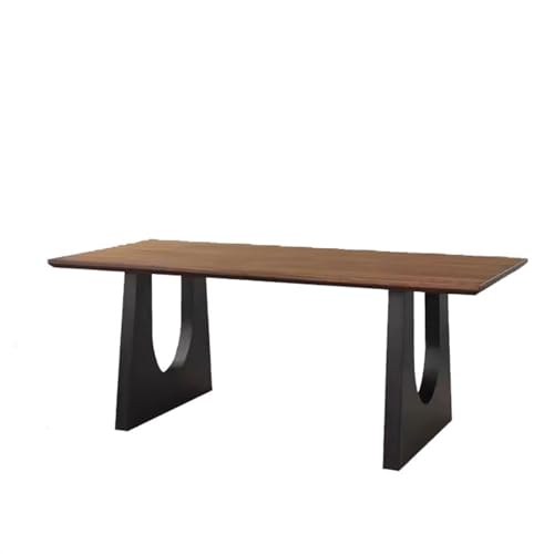 Computertische Esstisch aus massivem Holz, Walnussfarbe, Wohnzimmer, großer langer Schreibtisch, Werkbank, großes Brett, Esstisch, All-in-One-Konferenzschreibtisch, Untertisch Schreibtisch(180*80*75cm von xiuling4568