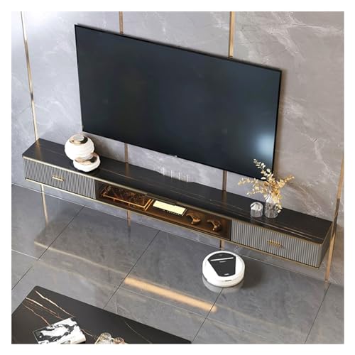 Fernsehschrank 70,5''/78,7''/86,6'' schwebendes TV-Regal for unter dem Fernseher, schwebender TV-Ständer aus Holz mit Schiefer-Tischplatte for Fernseher, wandmontierter Medienkonsolen-TV-Ständer mit S Fernsehschrank 70,5''/78,7''/86,6'' schwebendes TV-Regal for unter dem Fernseher, schwebender TV-Ständer aus Holz mit Schiefer-Tischplatte for Fernseher, wandmontierter Medienkonsolen-TV-Ständer mit S von xiuling4568