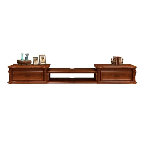 Fernsehschrank Moderner, an der Wand montierter TV-Konsolenschrank, Medienkonsole, schwebendes zeitgenössisches Unterhaltungszentrum mit Schubladen und offenem Ablagefach, for das Wohnzimmer Fernsehst von xiuling4568