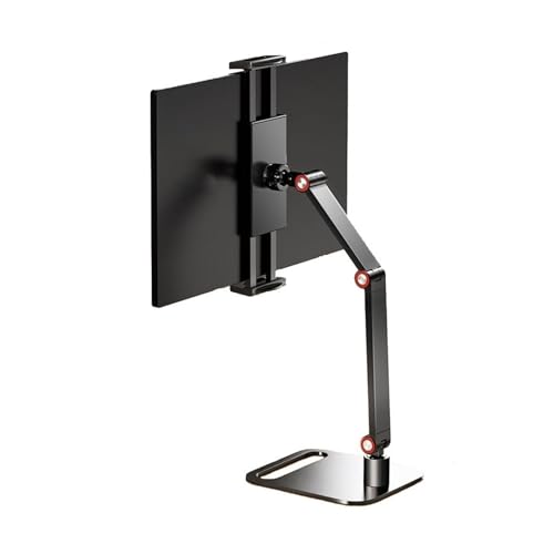 xiuling4568 Monitorarm Tragbarer Monitorhalter for Telefone/Tablets/Bildschirme bis zu 17,3 Zoll, Faltbarer Tablet-Tischständer aus Karbonstahl, hält bis zu 11,0 lbs Monitorhalterung von xiuling4568