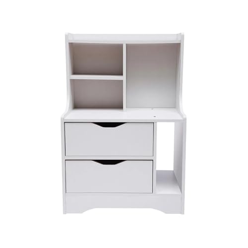 xiuling4568 Nachttisch Nachttisch Schrank Zimmer Aufbewahrungstisch Beistelltisch Schrank Schlafzimmermöbel Weiß Nachttisch von xiuling4568