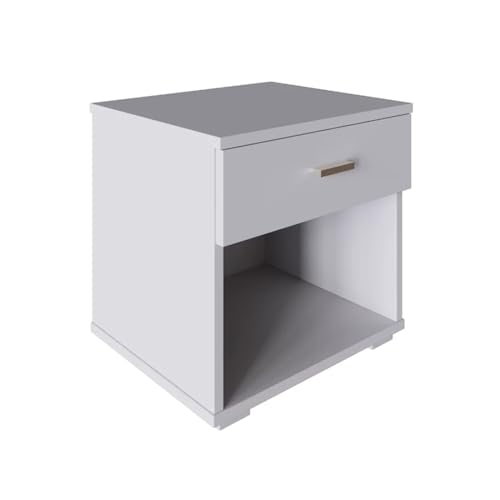 xiuling4568 Nachttisch Nachttisch mit offenem Stauraum, weiße Nachttischmöbel for Schlafzimmer Nachtschrank(01) von xiuling4568