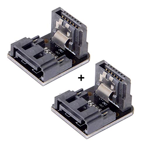 SATA 7-polige Buchse auf 7-poligen Stecker, 90 Grad abgewinkelter Adapter, Mainboard Motherboard für Desktops, SSD, HDD von xiwai