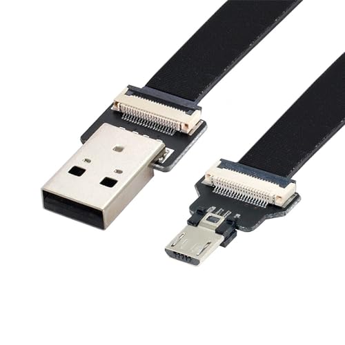 xiwai 1,0 m USB 2.0 Typ-A Stecker auf Micro-USB 5-poligen Stecker, flach, flach, FPC-Kabel für FPV & Disk & Telefon von xiwai