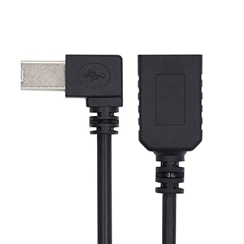 xiwai 20 cm 90 Grad links abgewinkelt Typ B Stecker auf Buchse USB 2.0 Verlängerungskabel für Drucker Disk Scanner von xiwai