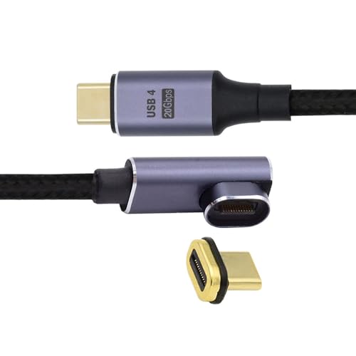 xiwai 20Gbps gerade auf Low Profile abgewinkelt 90 Grad magnetischer Stecker auf Stecker USB4 Kabel mit 100W Aufladung und 8K@60Hz von xiwai