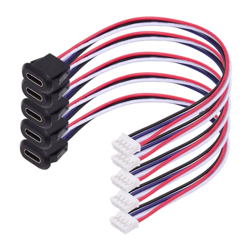 xiwai 5 Stück/Set DIY OEM Typ C Buchse auf 4-polige Stiftleiste Kabel Typ-C auf 4P wasserdichtes Terminal Draht mit Rastermaß = 2,0 mm Verriegelung Mount Typ USB C Pigtail DC 5 V Verlängerungskabel xiwai 5 Stück/Set DIY OEM Typ C Buchse auf 4-polige Stiftleiste Kabel Typ-C auf 4P wasserdichtes Terminal Draht mit Rastermaß = 2,0 mm Verriegelung Mount Typ USB C Pigtail DC 5 V Verlängerungskabel von xiwai