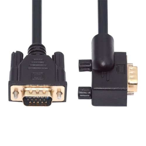 xiwai 90 Grad VGA-RGB-Kabel, links abgewinkelter Stecker auf gerader Stecker, Verlängerungskabel 3COAX + 6C für Computer-Monitor, Projektor, 1 m xiwai 90 Grad VGA-RGB-Kabel, links abgewinkelter Stecker auf gerader Stecker, Verlängerungskabel 3COAX + 6C für Computer-Monitor, Projektor, 1 m von xiwai