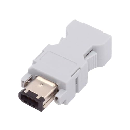 xiwai FireWire IEEE 1394 6-poliger CN3-Stecker SM-6P I/O-Anschluss, 55100-0670 Stecker JZSP-CMP9-1-E 6-poliger Encoder-Stecker Kompatibel mit Yaskawa Panasonic Servo 54280-0609 von xiwai