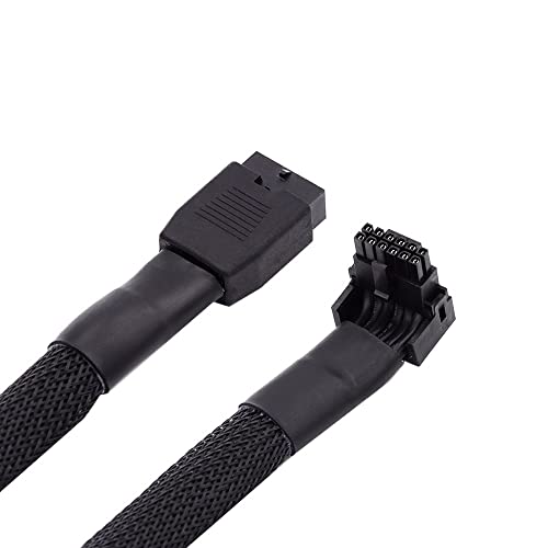 xiwai Stecker auf Buchse nach oben abgewinkelt 90 Grad Verlängerung 12VHPWR ATX3.0 PCI-E 5.0 Power Modular Kabel für 3080 3090TI PSU 16Pin 12+4P Grafikkarte von xiwai