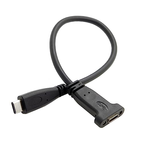 xiwai Typ-C-Buchse Kabel USB-C USB 3.1 Typ C Stecker auf Buchse Verlängerungsdatenkabel mit Panel-Montage-Schraubenloch von xiwai