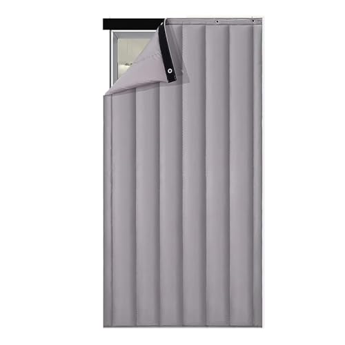 xjdagaoge Thermo-Türvorhang Schalldichte Türvorhänge Oxford-Stoffmaterial, Gefüllt mit Dicker Baumwolle, Einteiliger Winterisolierter Türvorhang, Grau(Gray,110 * 220cm/43 * 86in) von xjdagaoge