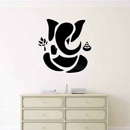 Abstrakte Ganesha Hindu Hinduismus Veden Gott Aufkleber Wohnzimmer Dekoration Vinyl Wandtattoo Schlafzimmer 56X57Cm von xkmap