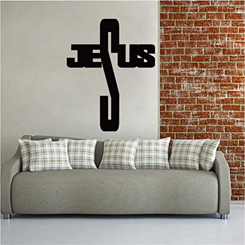 Jesus Kreative Kreuz Wandtattoos Christus Psalm Wandaufkleber Autofenster Wand Stoßstange Gott Religiöses Symbol Kreuz Wand Poster Decor Größe 42 * 33 Cm von xkmap