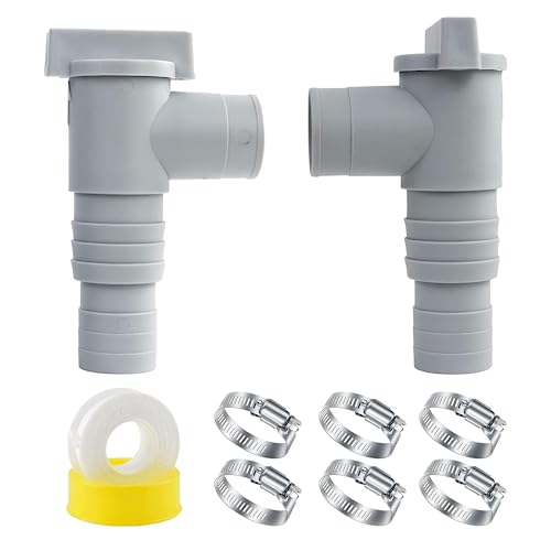 Pool Schlauchadapter, xlwen 1 Set Poolschlauch Adapter, Mit 6 Pcs Schlauchklemmen, Pool zubehör für oberirdische Pool und Poolpumpe. von xlwen