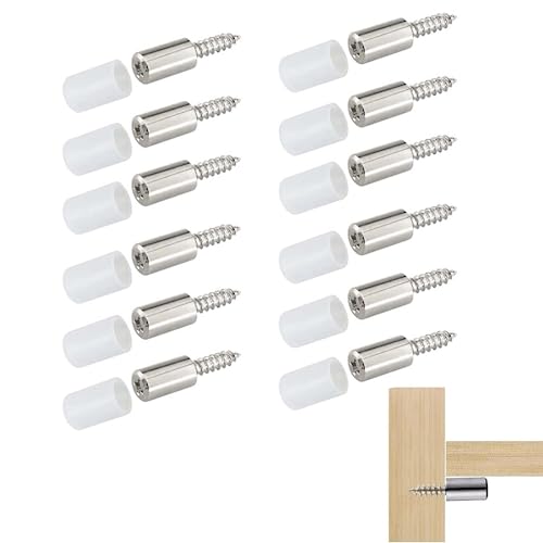 Vollgewinde Spanplattenschrauben, xlwen 36 Pcs Selbstschneidende Schrauben Halter, Einlegeboden Halter für Möbel Schränke Kleiderschränke Bücherregale Weinkühler. von xlwen