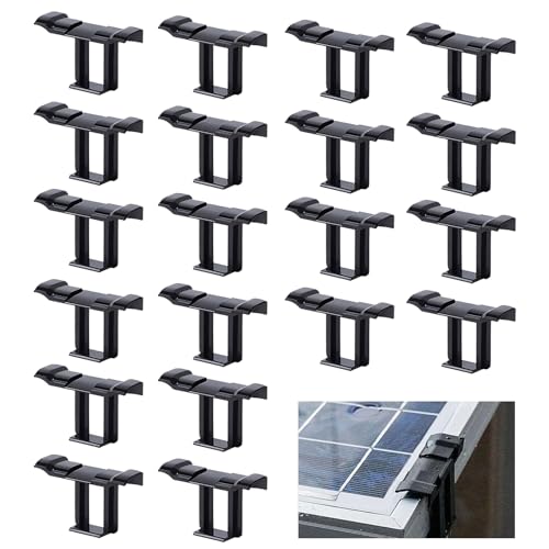 XLWEN 20 Stück Solarpanel wasserablauf, 30mm Solarpanel Wasserablauf Clips, Schlammentfernungsclip eignet sich für die Installation in Häusern, Anhängern, Booten,Freizeitfahrzeugen oder Yachten. von xlwen