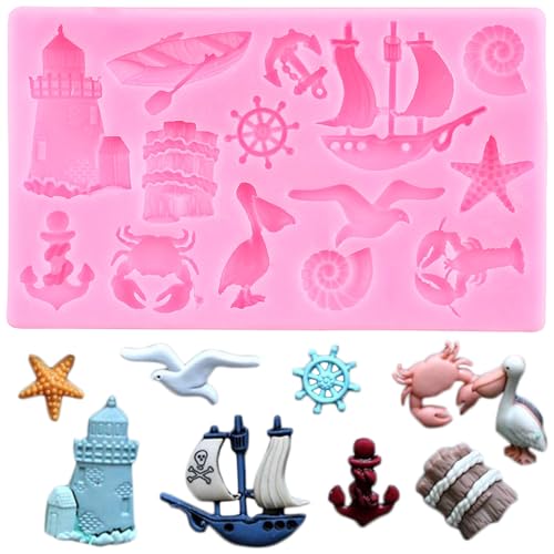 XMOLDNMS Anker Ruder Fondant Formen Möwe Segelboot Haken Silikonform für Kuchen Dekorieren Cupcake Topper Süßigkeiten Schokolade Gummipaste Polymer Clay XMOLDNMS Anker Ruder Fondant Formen Möwe Segelboot Haken Silikonform für Kuchen Dekorieren Cupcake Topper Süßigkeiten Schokolade Gummipaste Polymer Clay von xmoldnms