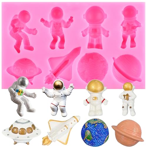 XMOLDNMS Astronaut Fondant Formen Rakete Planet Silikonform für Weltraum Thema Kuchen Dekoration Cupcake Topper Süßigkeiten Schokolade Gummipaste Polymer Clay XMOLDNMS Astronaut Fondant Formen Rakete Planet Silikonform für Weltraum Thema Kuchen Dekoration Cupcake Topper Süßigkeiten Schokolade Gummipaste Polymer Clay von xmoldnms