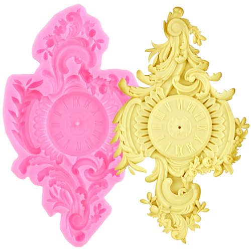 XMOLDNMS Barocke Glocke Silikonformen Barock Relief Scroll Fondant Form für Kuchendekoration Cupcake Topper Schokolade Süßigkeiten Polymer Clay Gum Paste von xmoldnms